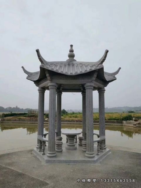 小区石雕凉亭