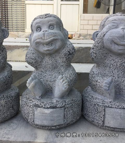 石雕动物猴子