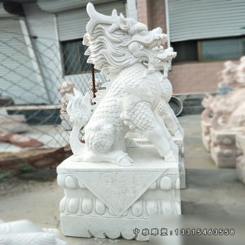 石雕门口麒麟动物