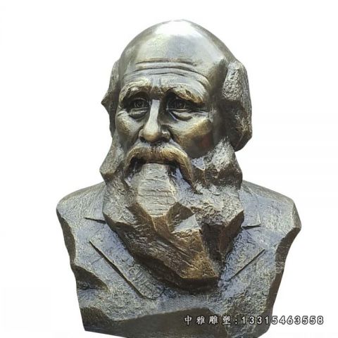铜雕达尔文胸像