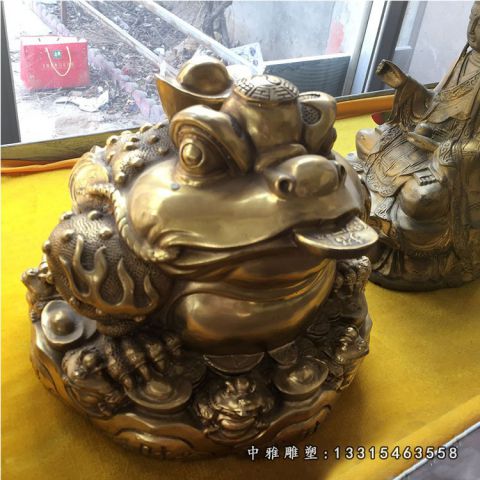 招财金蟾铜雕动物