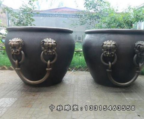 铜雕庭院水缸
