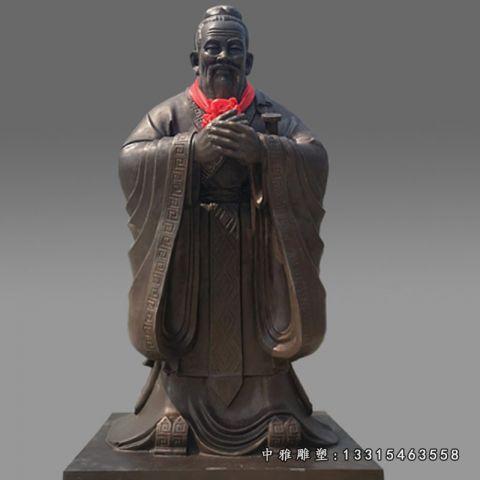 校园铜雕孔子