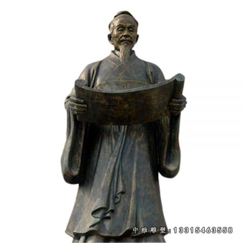 名医铜雕张仲景雕塑