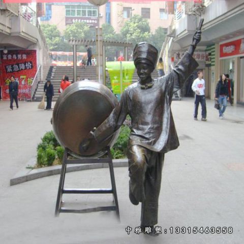 广场铜雕少数民族雕塑