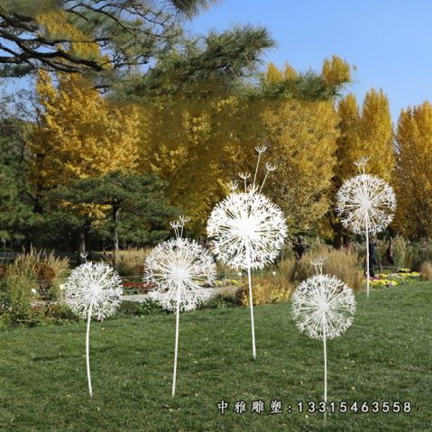 不锈钢景观蒲公英雕塑