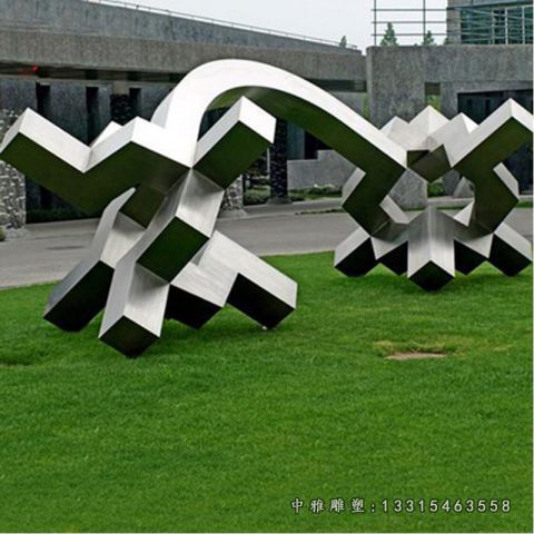 抽象齿轮不锈钢景观雕塑