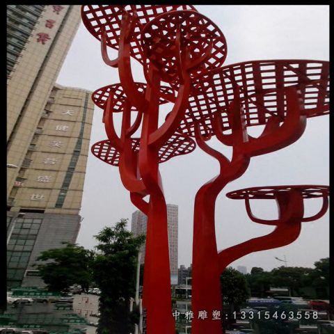 大型不锈钢蘑菇雕塑