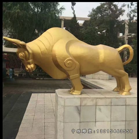 动物不锈钢牛雕塑