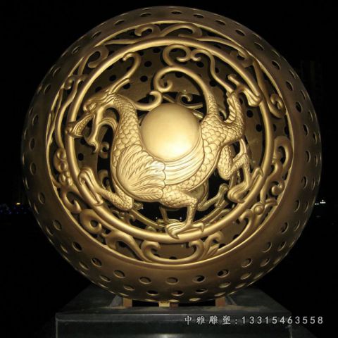 广场不锈钢圆球雕塑