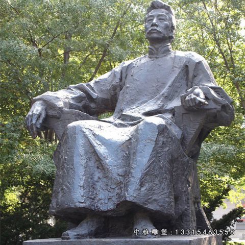 铜雕名人鲁迅