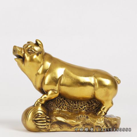 铜雕十二生肖动物摆件