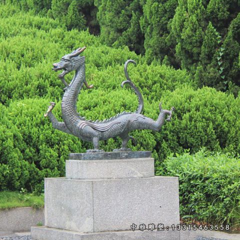 广场铜雕龙摆件