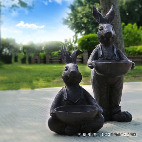 铜雕兔子动物雕塑