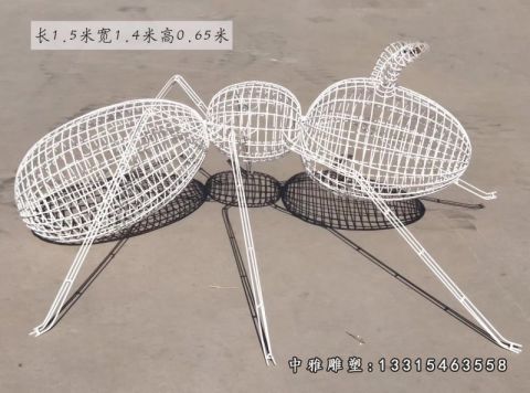 镂空不锈钢动物蚂蚁雕塑