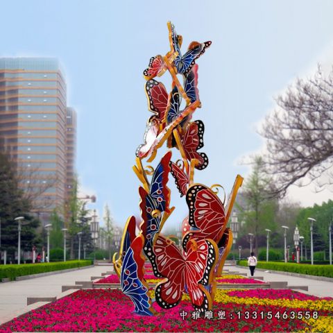 不锈钢彩色蝴蝶动物