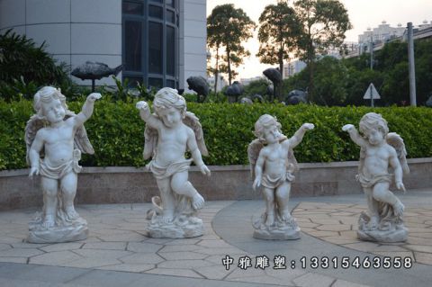 石雕提灯儿童