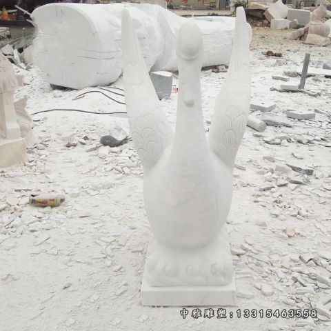 天鹅动物石雕雕塑
