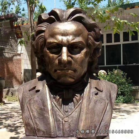 广场铜雕音乐家贝多芬雕塑