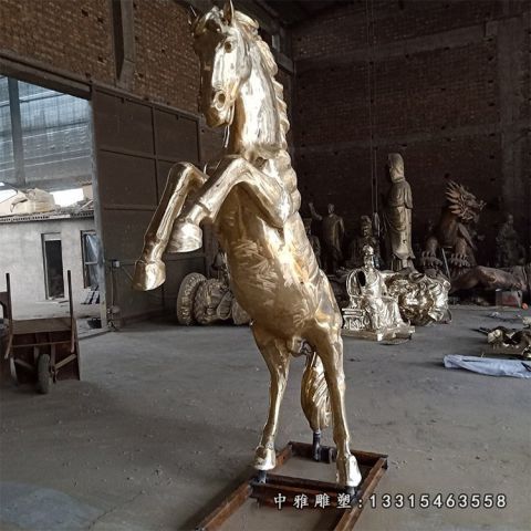 公园铜雕动物马