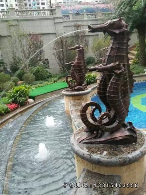 小区铜雕喷泉
