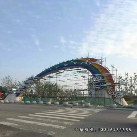 大型不锈钢拱门雕塑