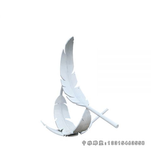 户外动物羽毛不锈钢雕塑