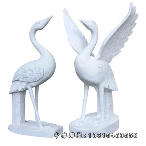 展翅仙鹤石雕