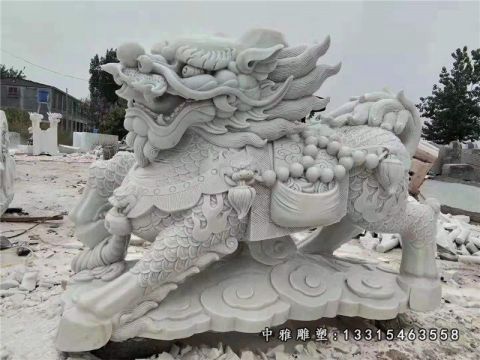 镇宅麒麟石雕动物