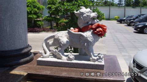 神兽独角兽石雕