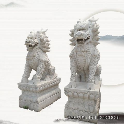 石雕瑞兽麒麟动物