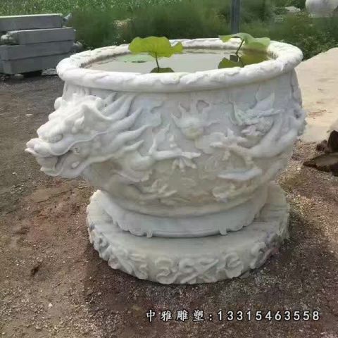 景观石雕花盆雕塑
