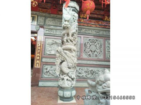 石雕龙柱景观广场