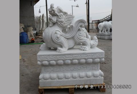 门口石雕麒麟动物