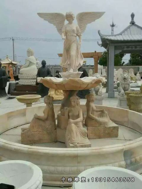 广场石雕天使雕塑