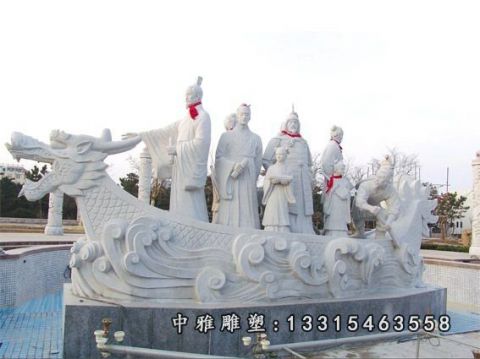 古代人物石雕八仙