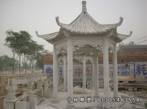 石雕景观汉白玉凉亭