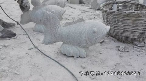广场动物石雕鱼摆件