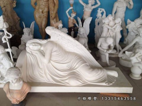 西方石雕天使雕塑