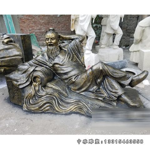 铜雕酒圣杜康雕像