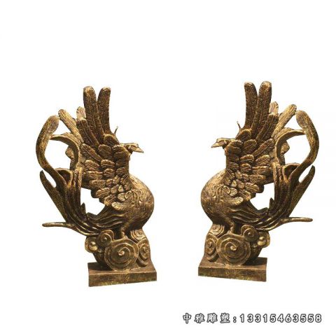 祥瑞神兽凤凰铜雕