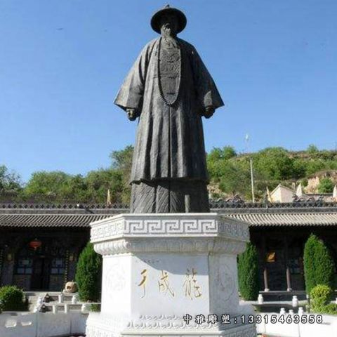 历史人物于成龙铜雕