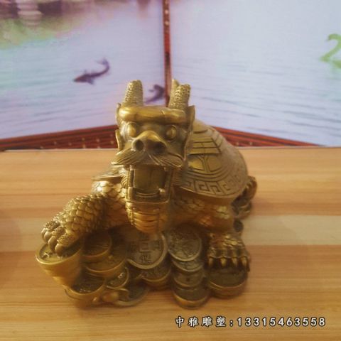广场铜雕龙龟动物