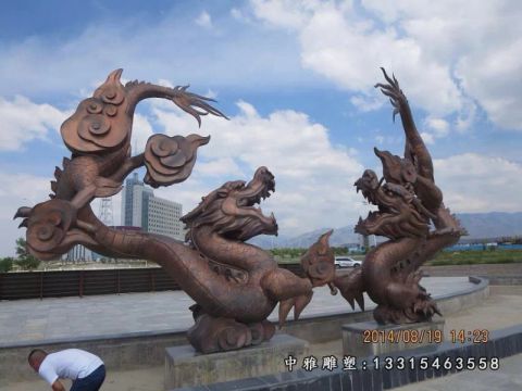 铜雕广场大型龙