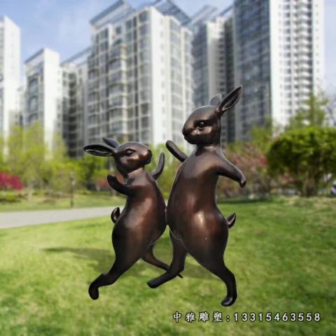 卡通兔子铜雕雕塑