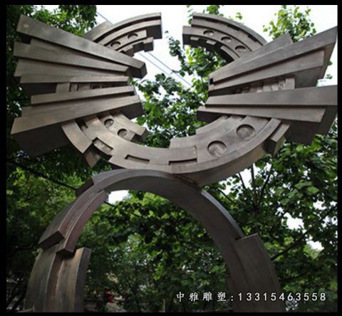公园抽象齿轮不锈钢雕塑