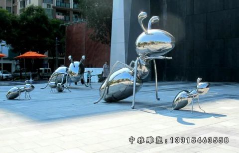 公园蚂蚁动物不锈钢雕塑