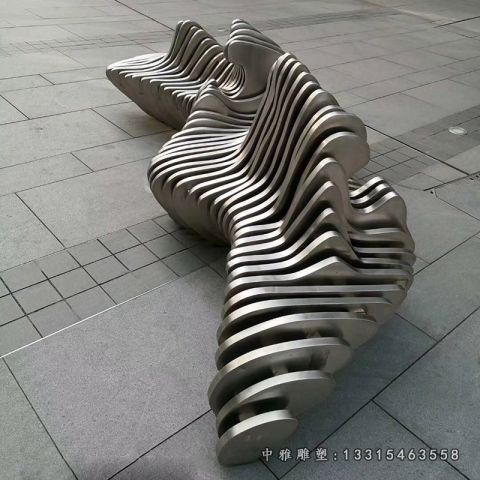 不锈钢公园座椅摆件