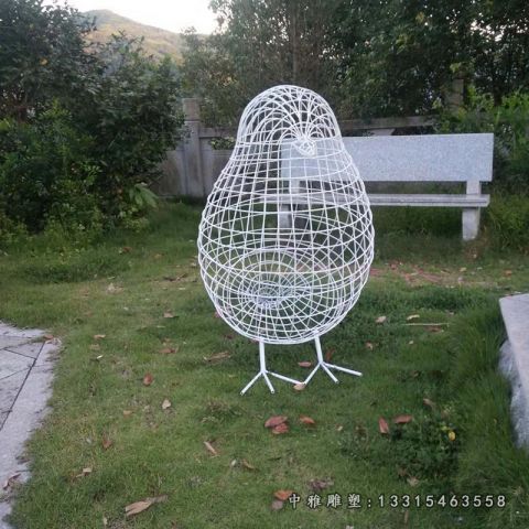 镂空小鸟不锈钢雕塑