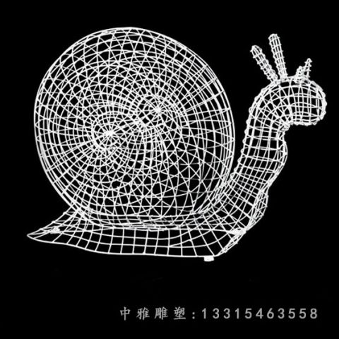 动物不锈钢蜗牛雕塑